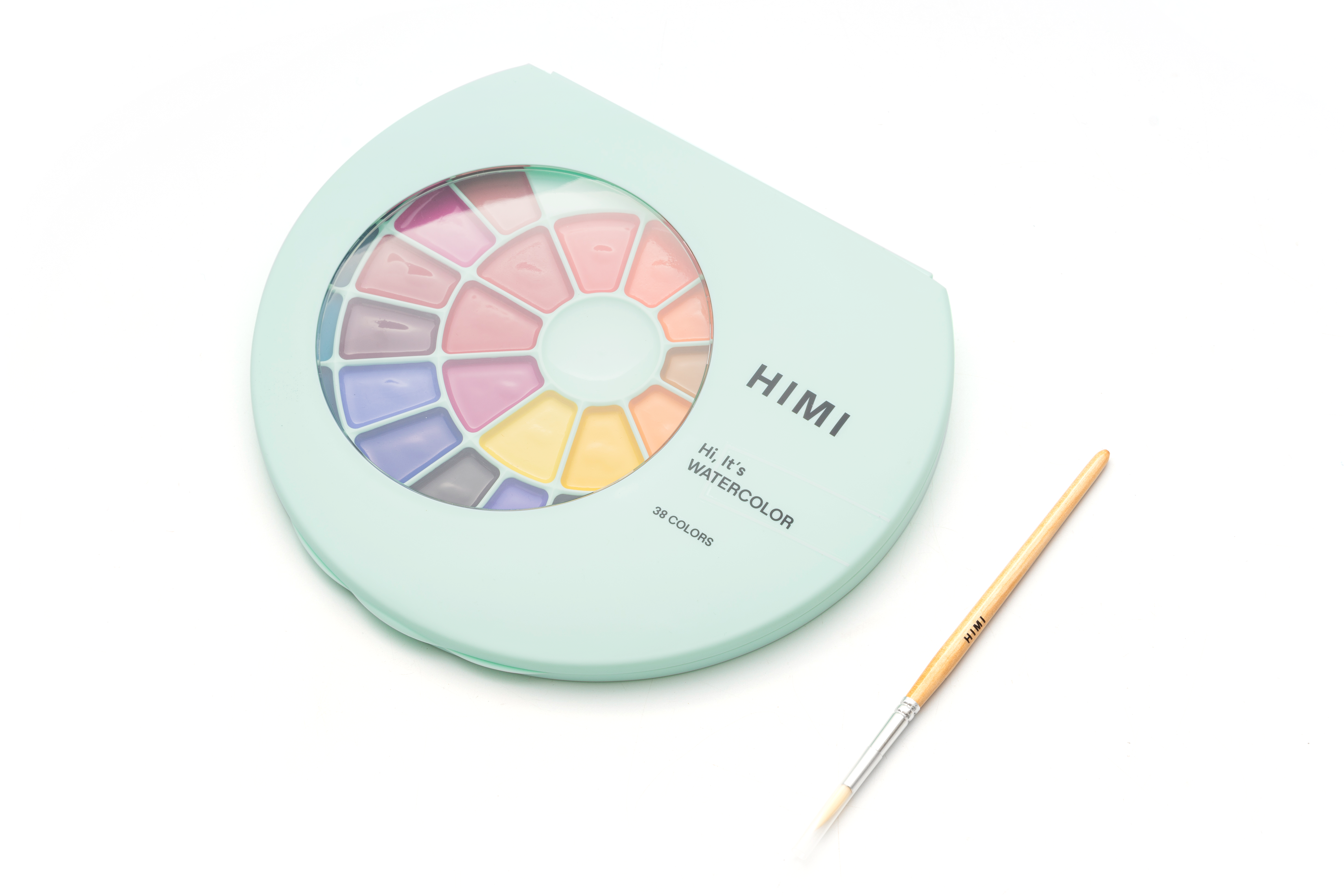 Semi-Moist Watercolour Paint Set (38 Colours)