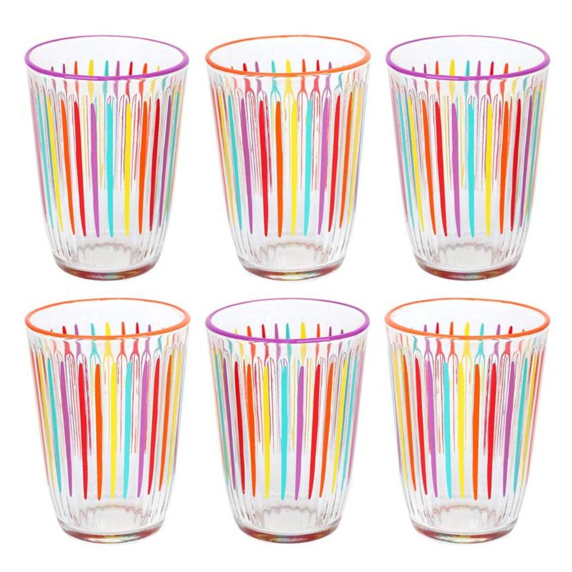Bright Multi-Coloured Striped - Tall