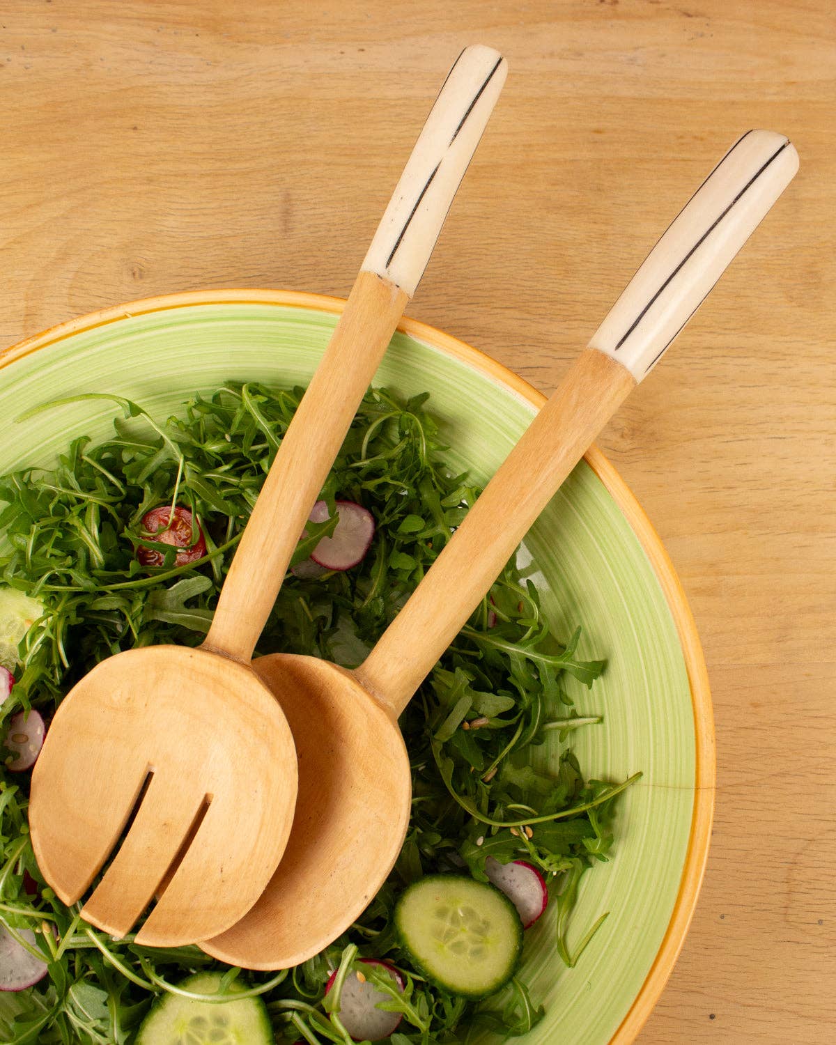 Large Olive Wood Salad Servers