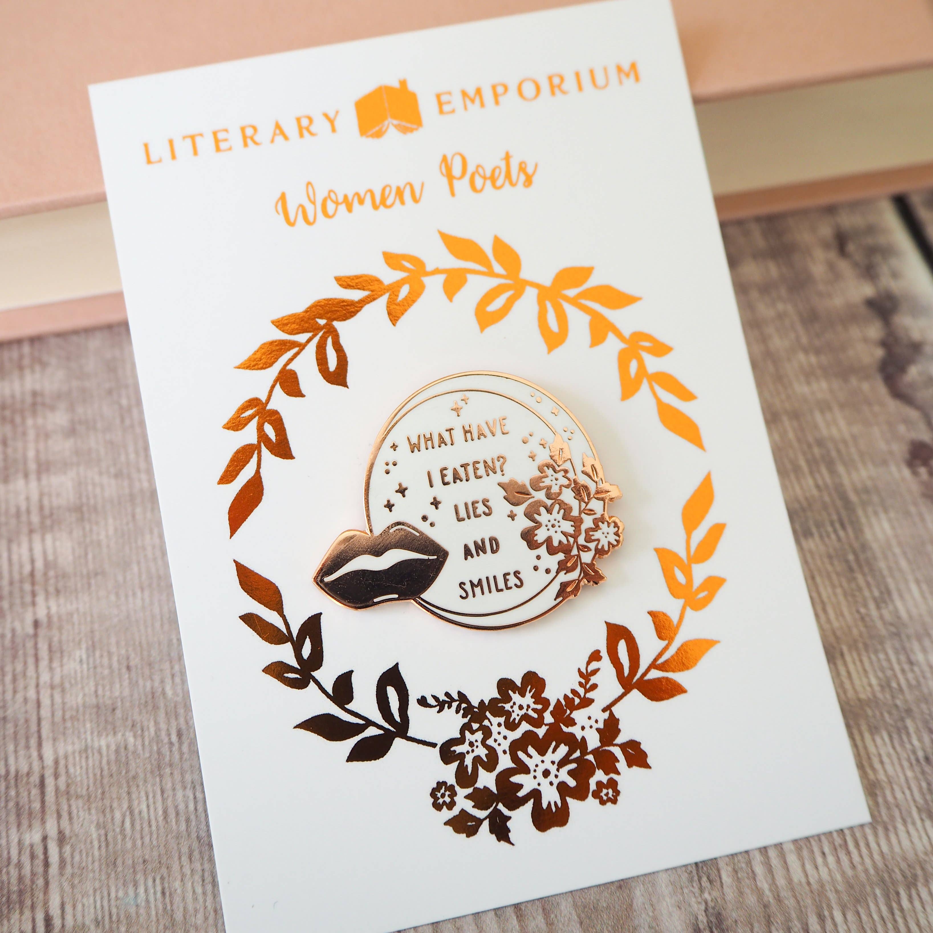 Sylvia Plath Enamel Pin Badge