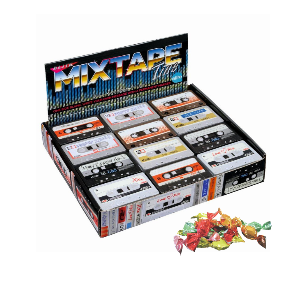 Retro Mix Tape Tin With Jelly Beans