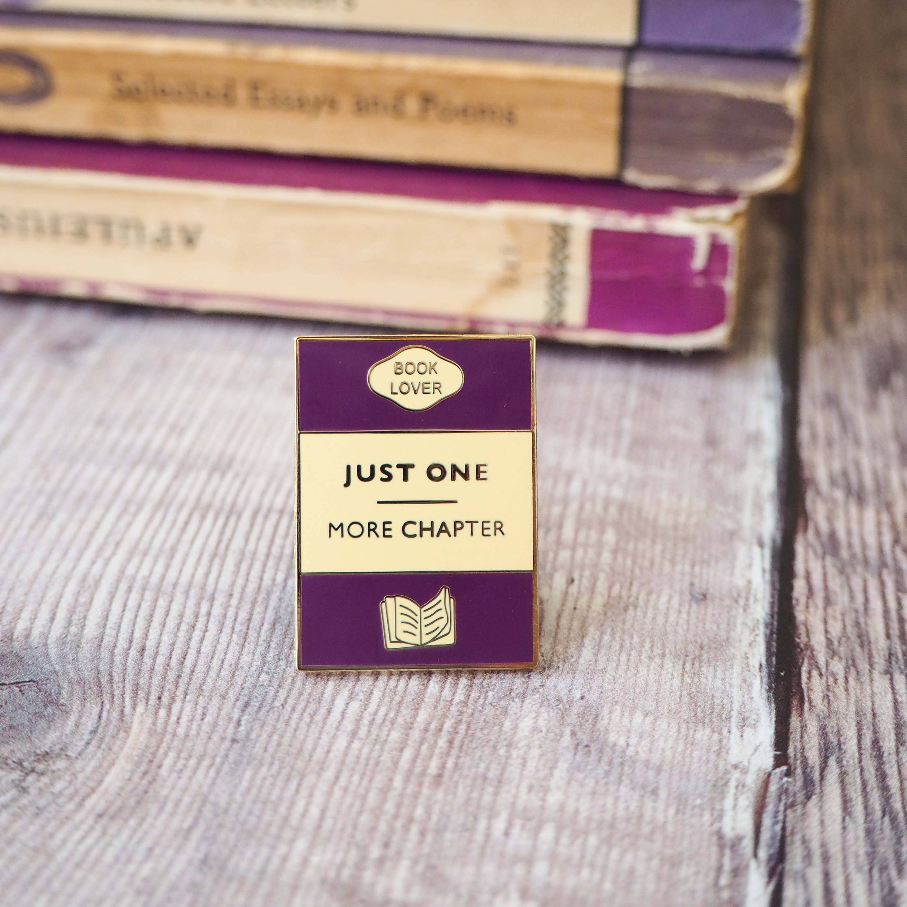 'Just One More Chapter' Enamel Pin Badge