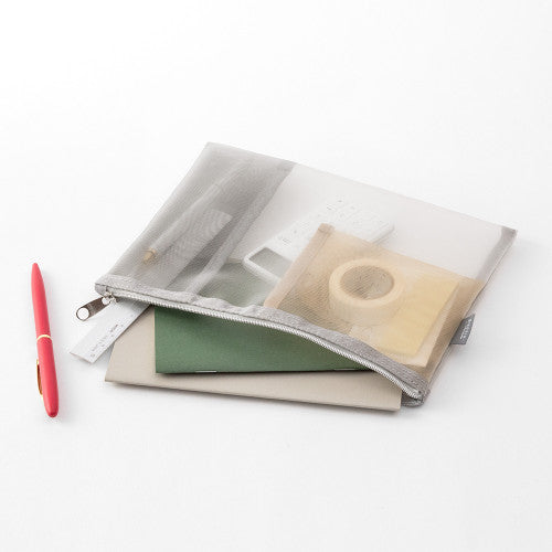 Mesh Pen & Tool Pouch - Grey