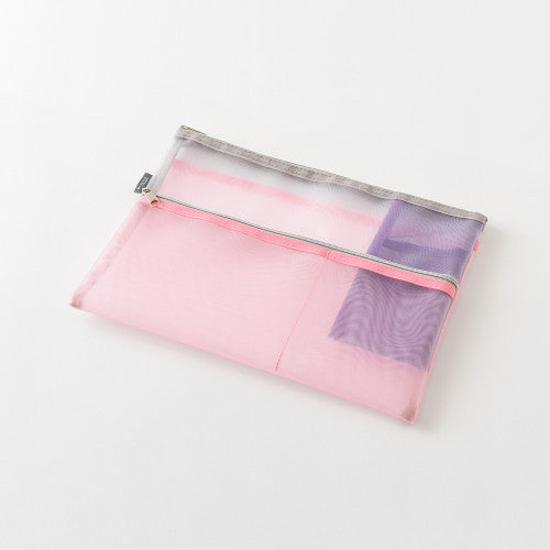 Mesh Pen & Tool Pouch - Pink Large