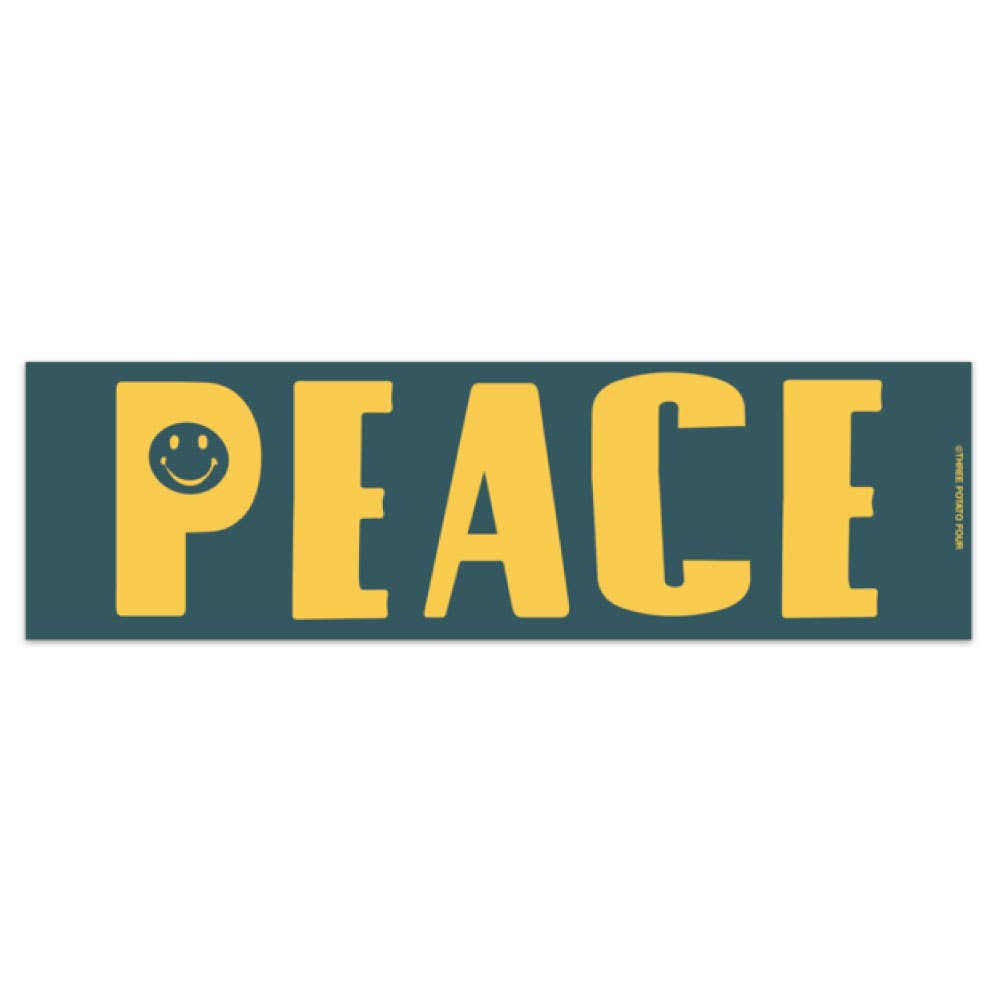 Peace (Yellow & Teal) Bumper Magnet