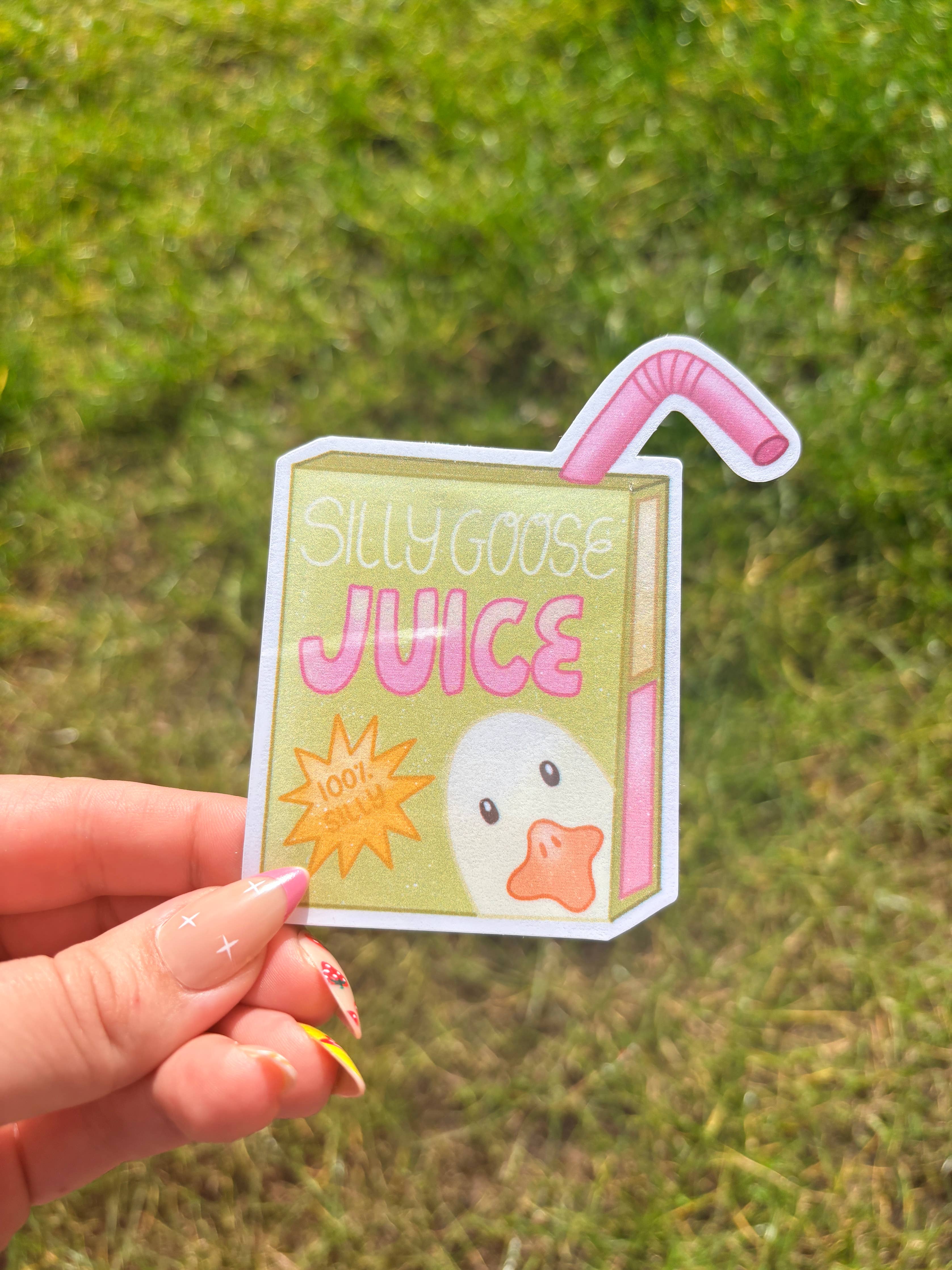 Silly Goose Juice Waterproof Sticker