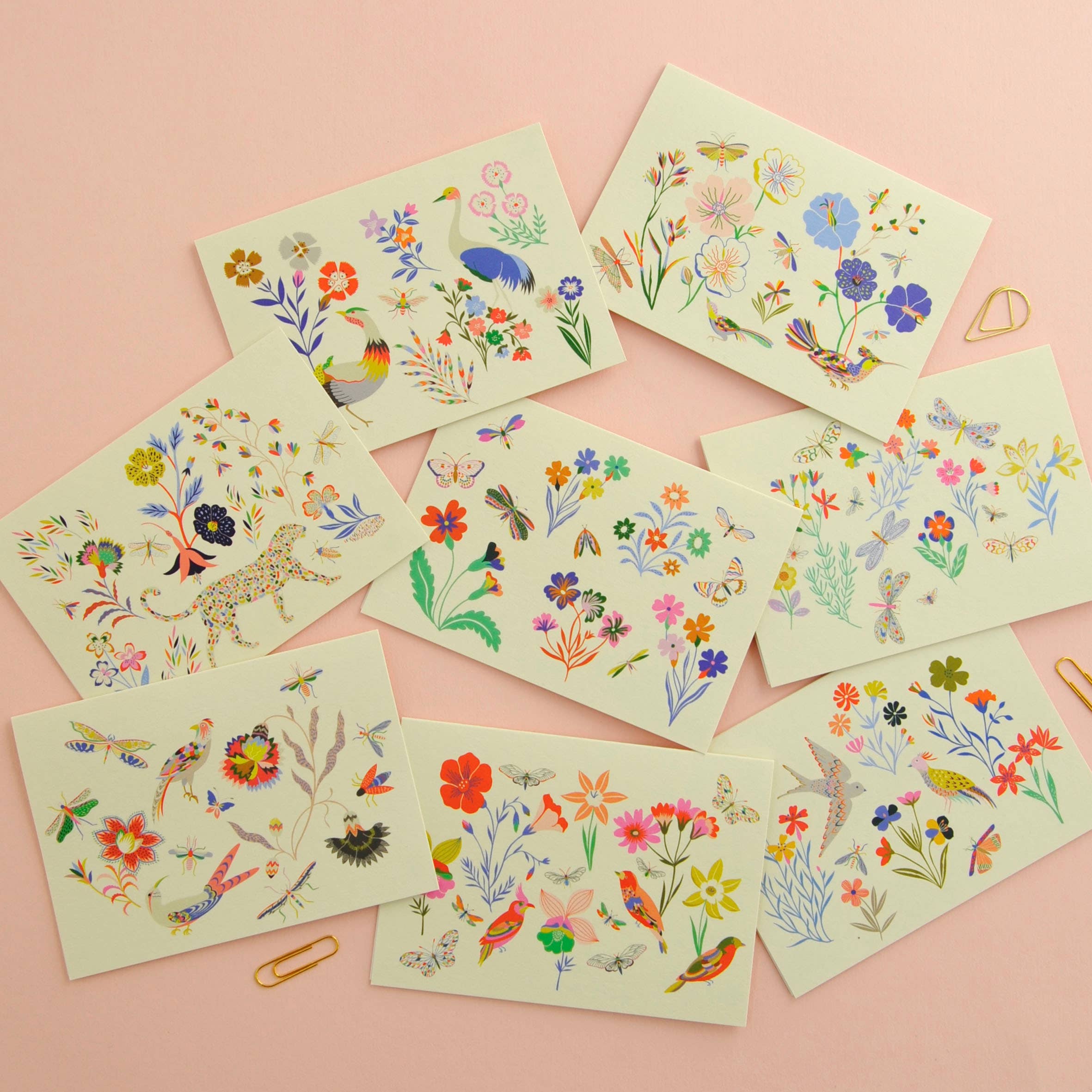 Birds & Bees Notecards – Pack of 8 Thank You Cards