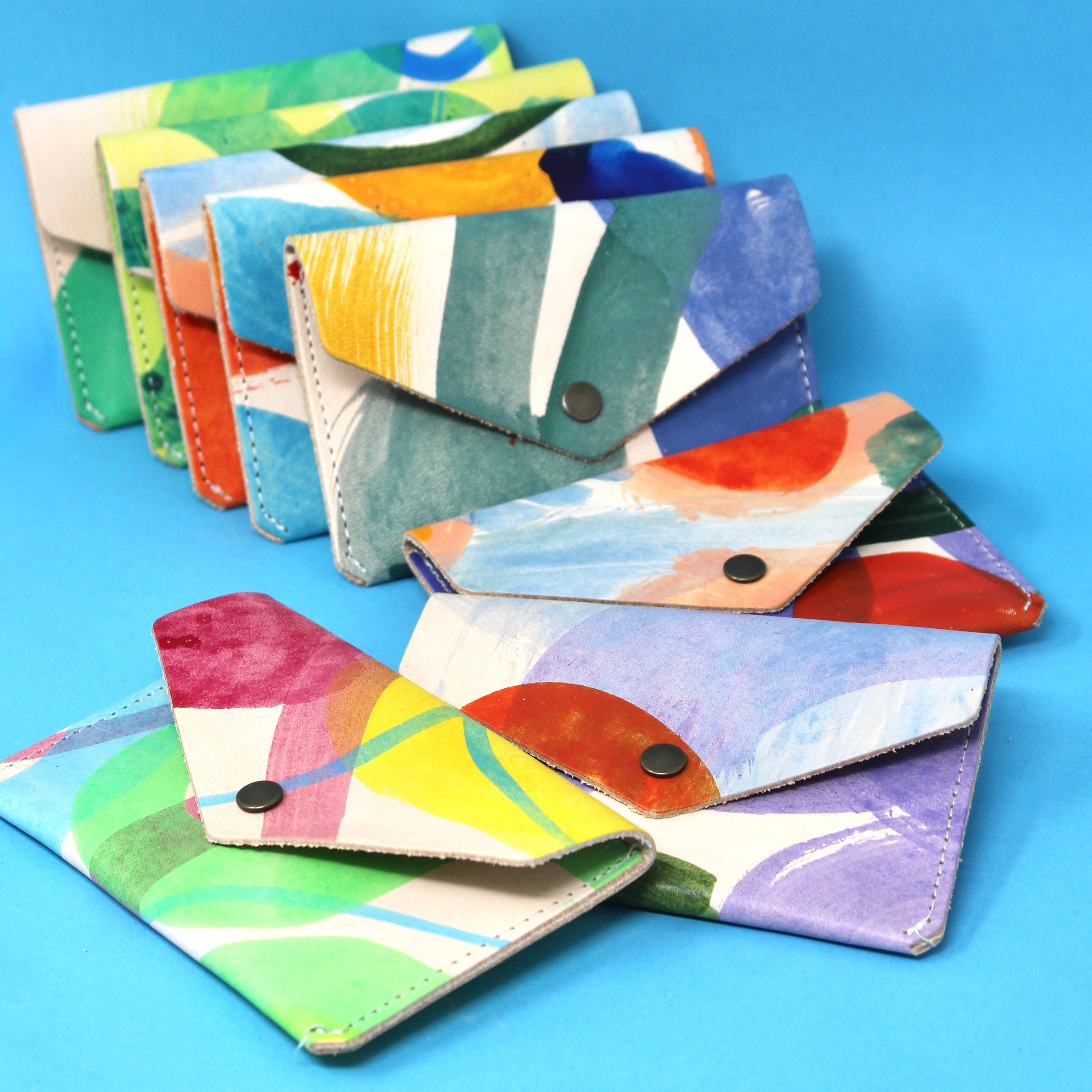 Hand Painted Popper Purse - Assorted Colours