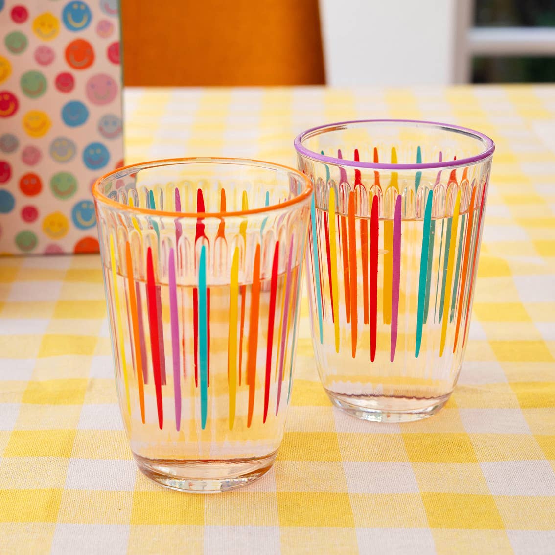 Bright Multi-Coloured Striped - Tall
