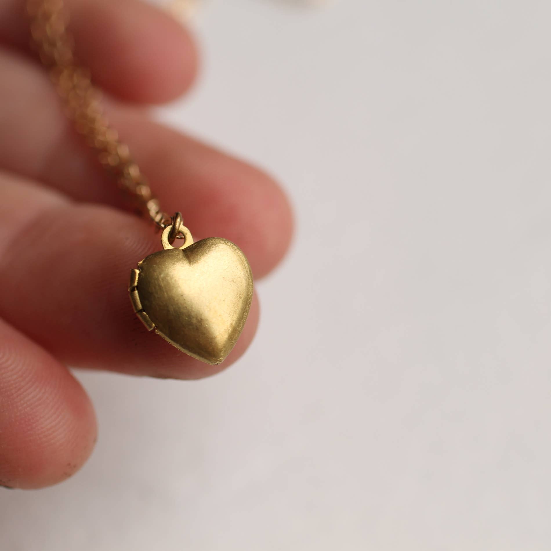 Tiny Heart Locket Necklace by Silk Purse, Sow's Ear Curiouser