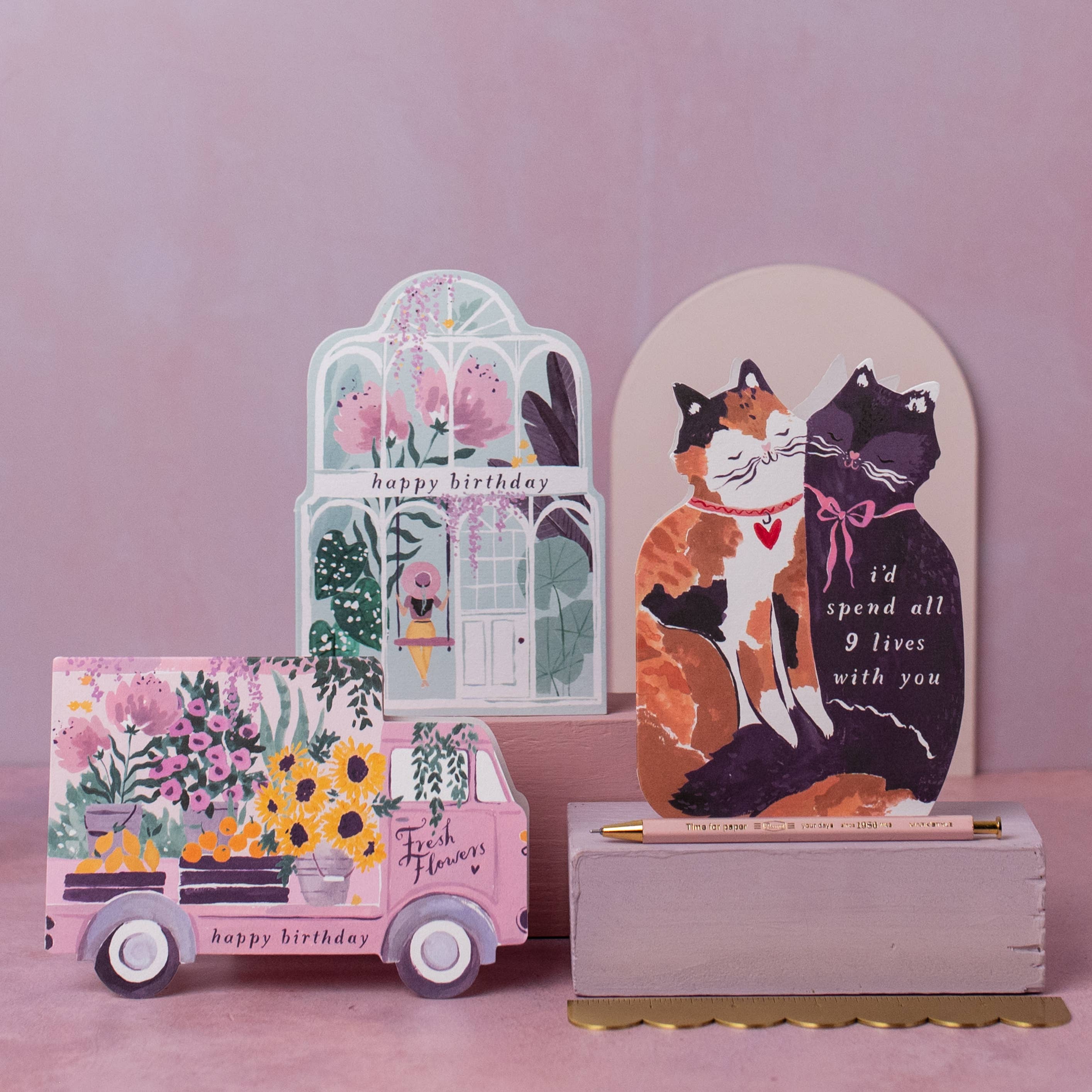 Greenhouse Birthday Die-Cut Card