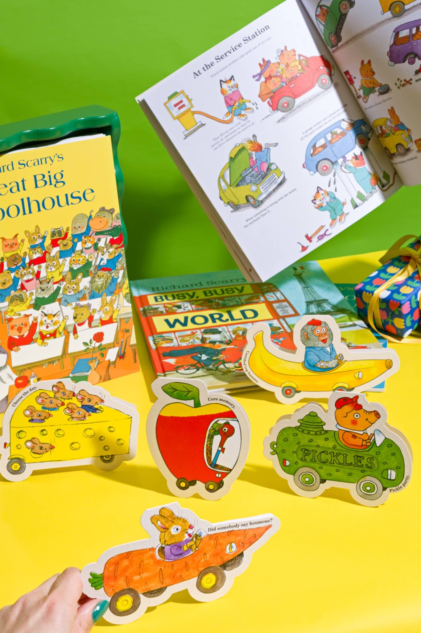 Corn on the Cob Car - Die-cut Card by Richard Scarry