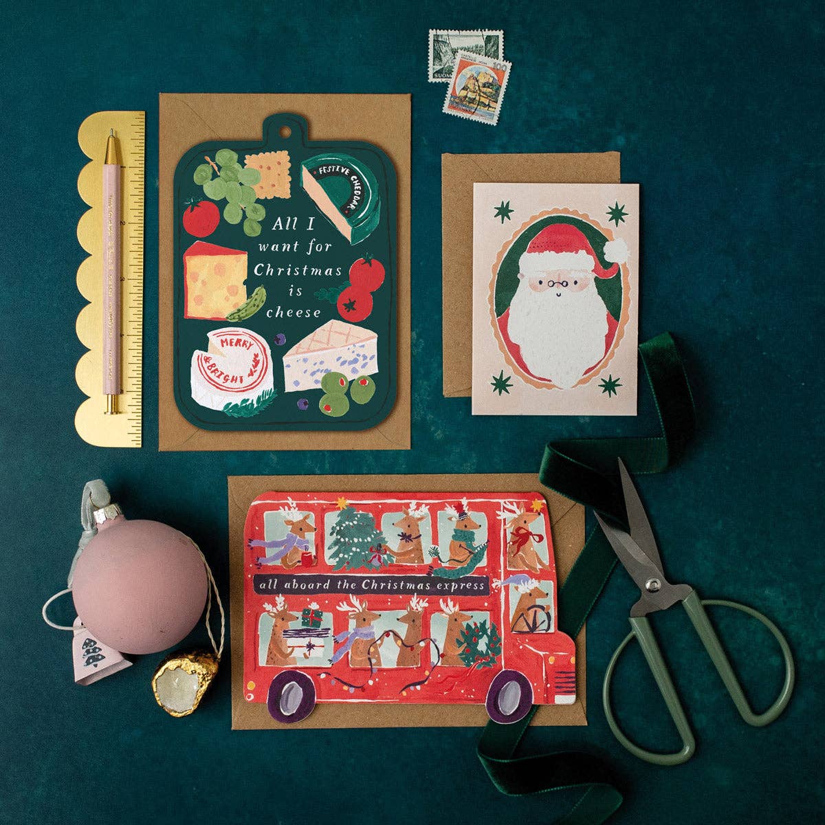 Cheeseboard Christmas Card