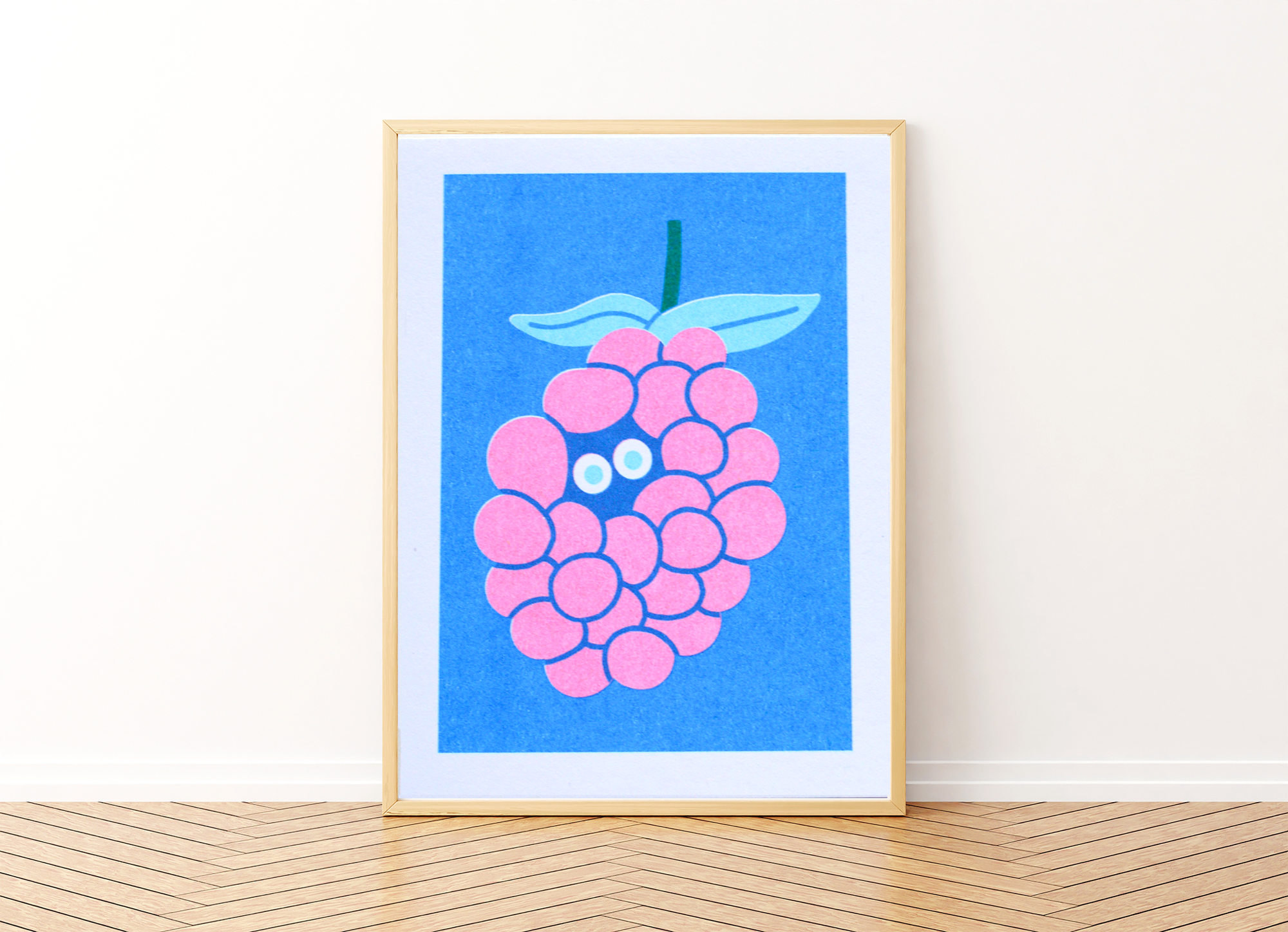 Mini Berry Risograph Print