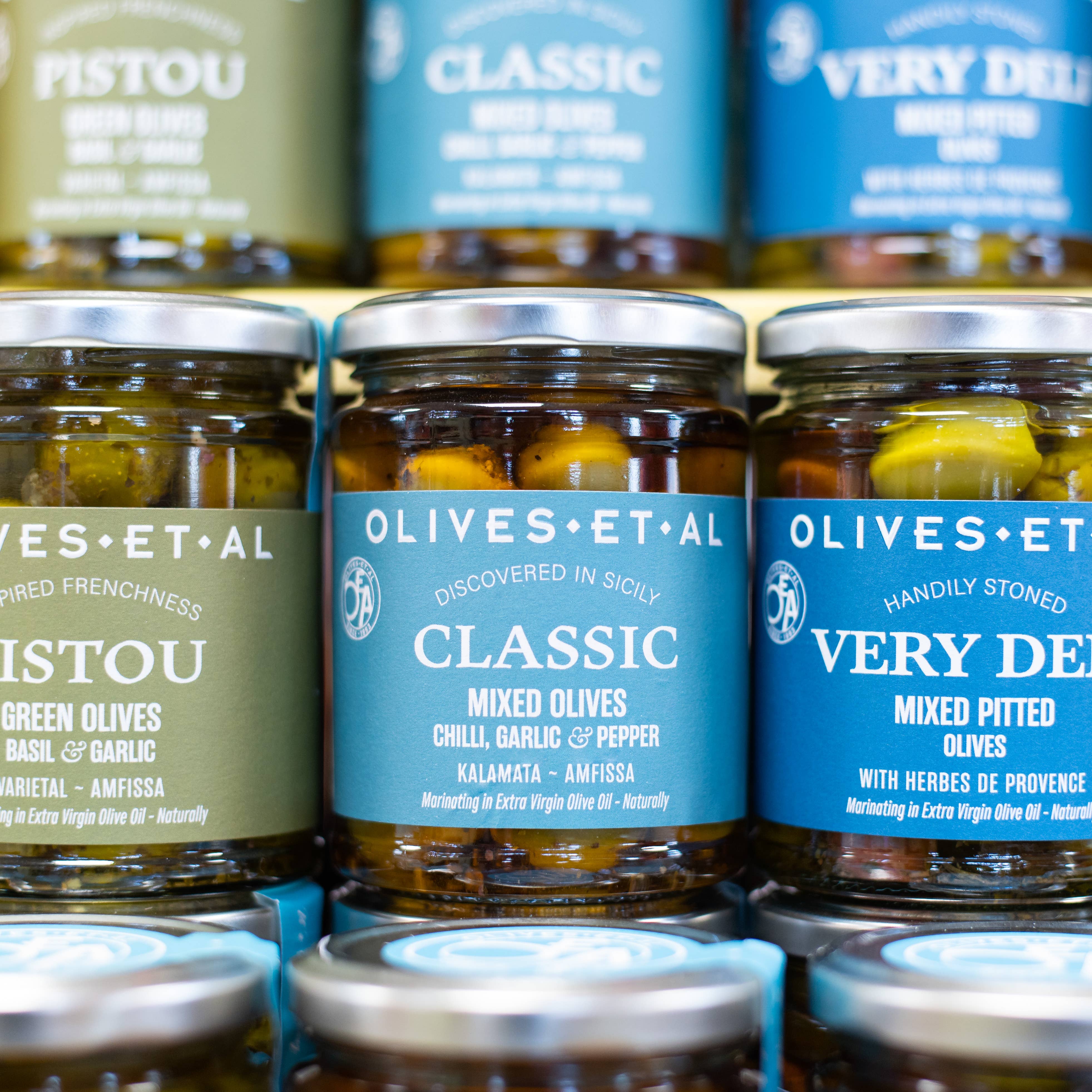 Classic Chilli, Garlic & Black Pepper Whole Olives