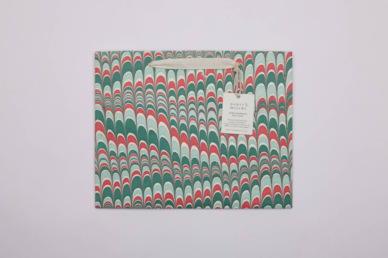 Hand Marbled Gift Bags (Medium) - Christmas Splendour