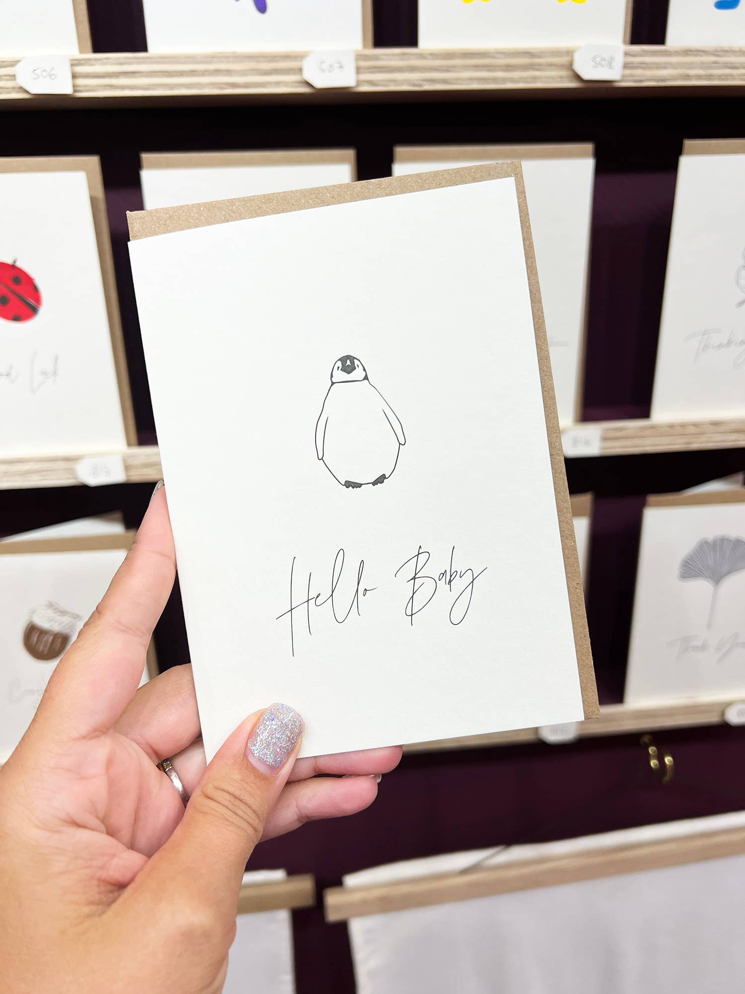 Hello Baby Penguin Card