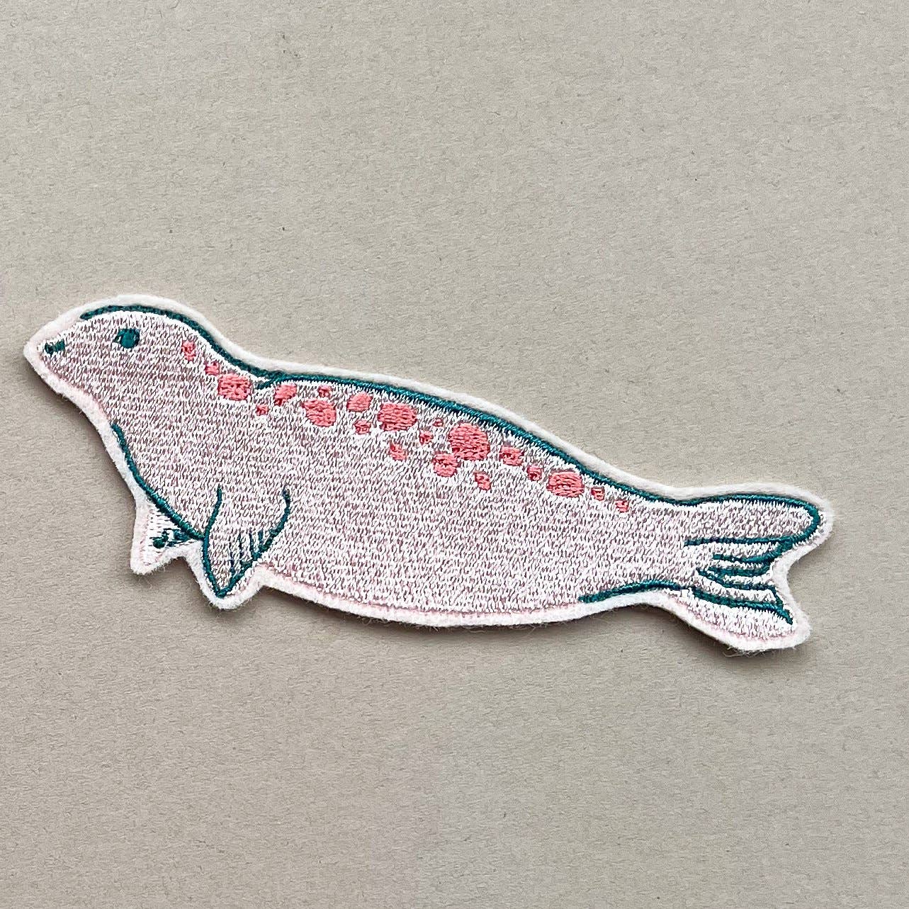 Pink Seal Embroidered Patch