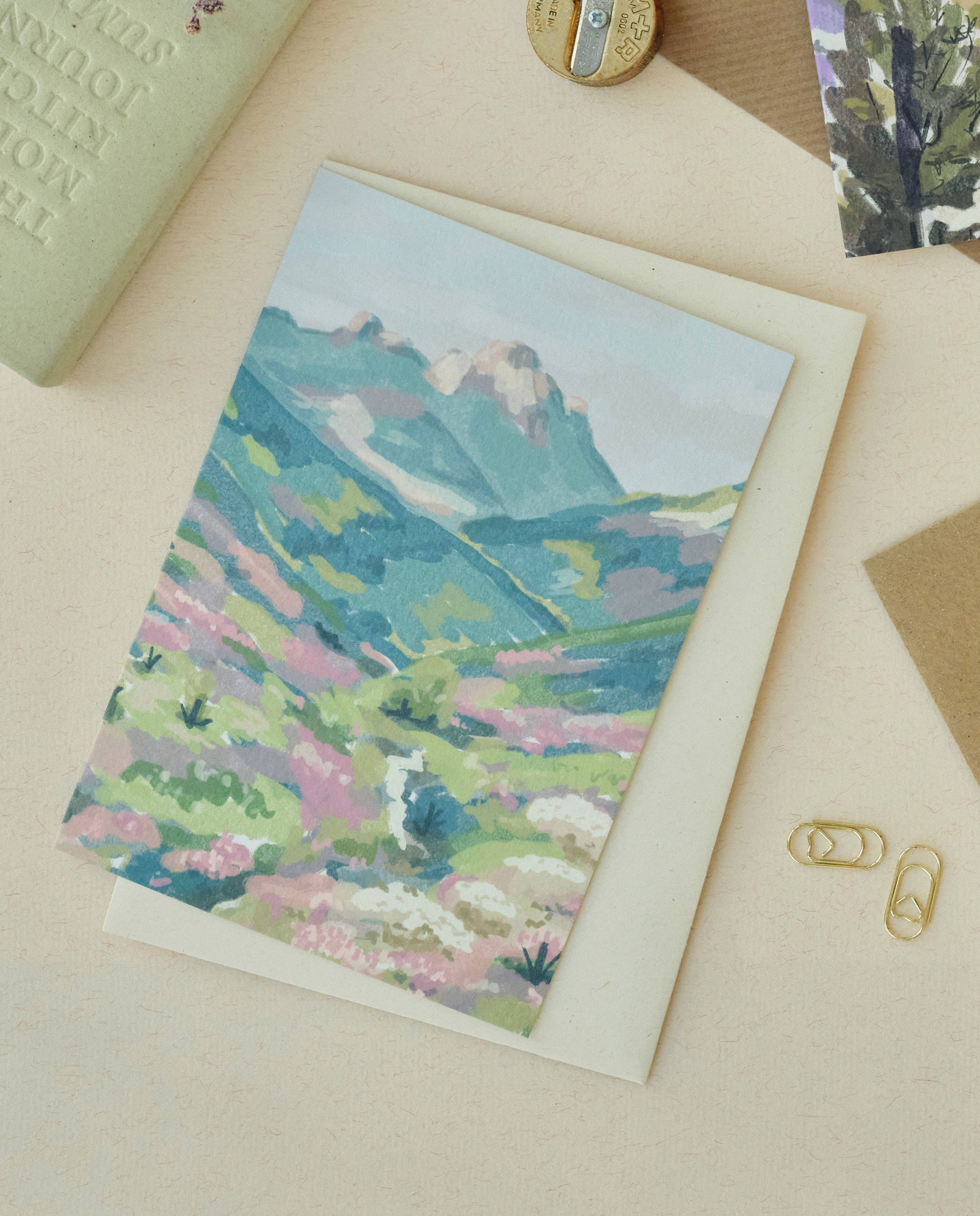 Pastel Mountains Card