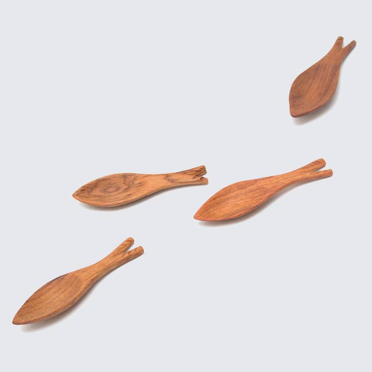 Olive Wood Fish Spoon - Small