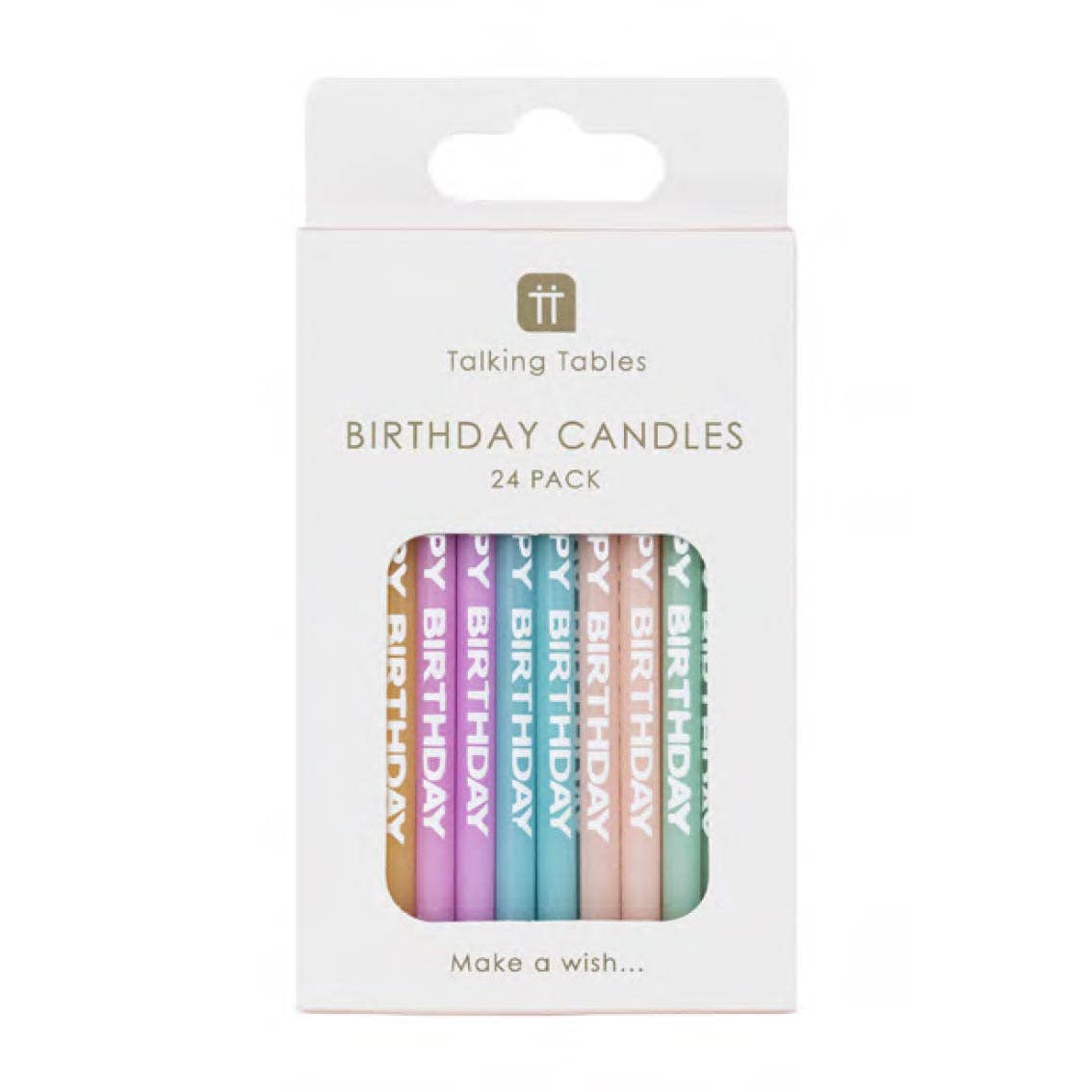 Pastel Happy Birthday Printed Candles