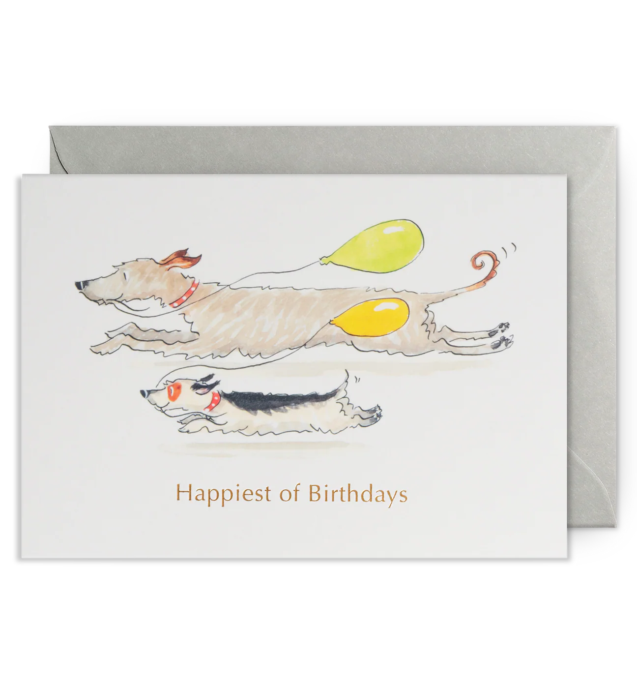 Happiest of Birthdays Illustrated Dogs Greeting Card