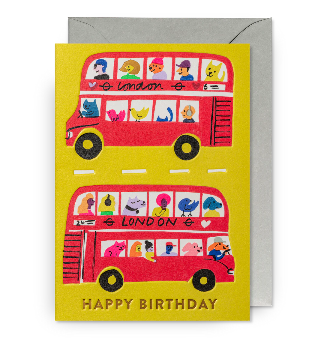 Happy Birthday London Buses Card