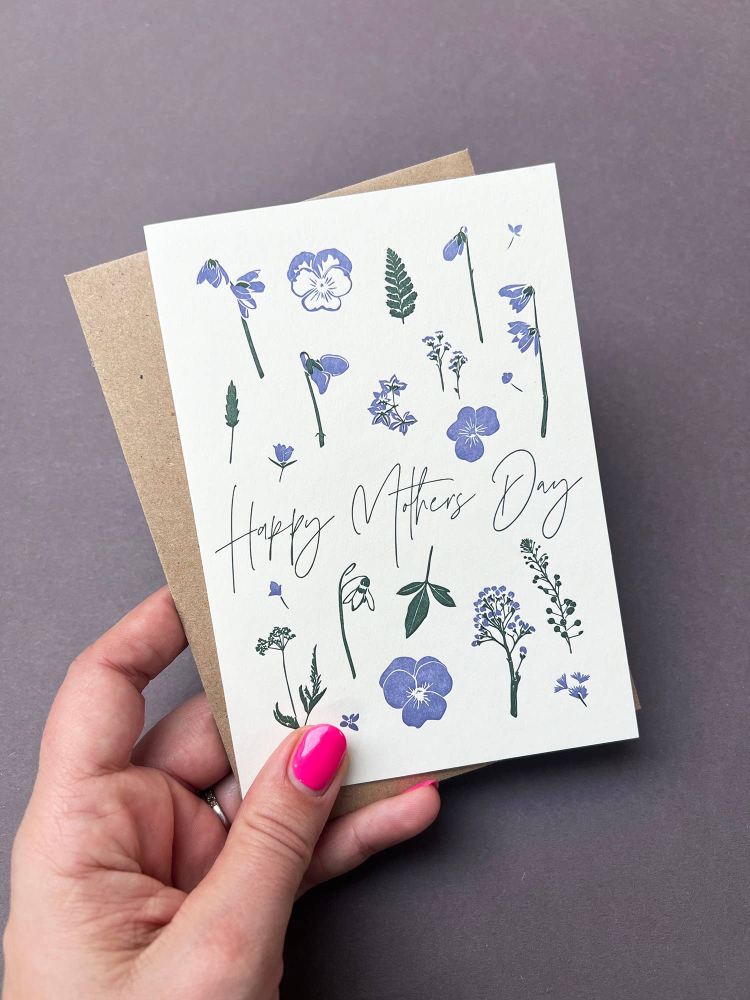 Mother's Day Flower Letterpress Card