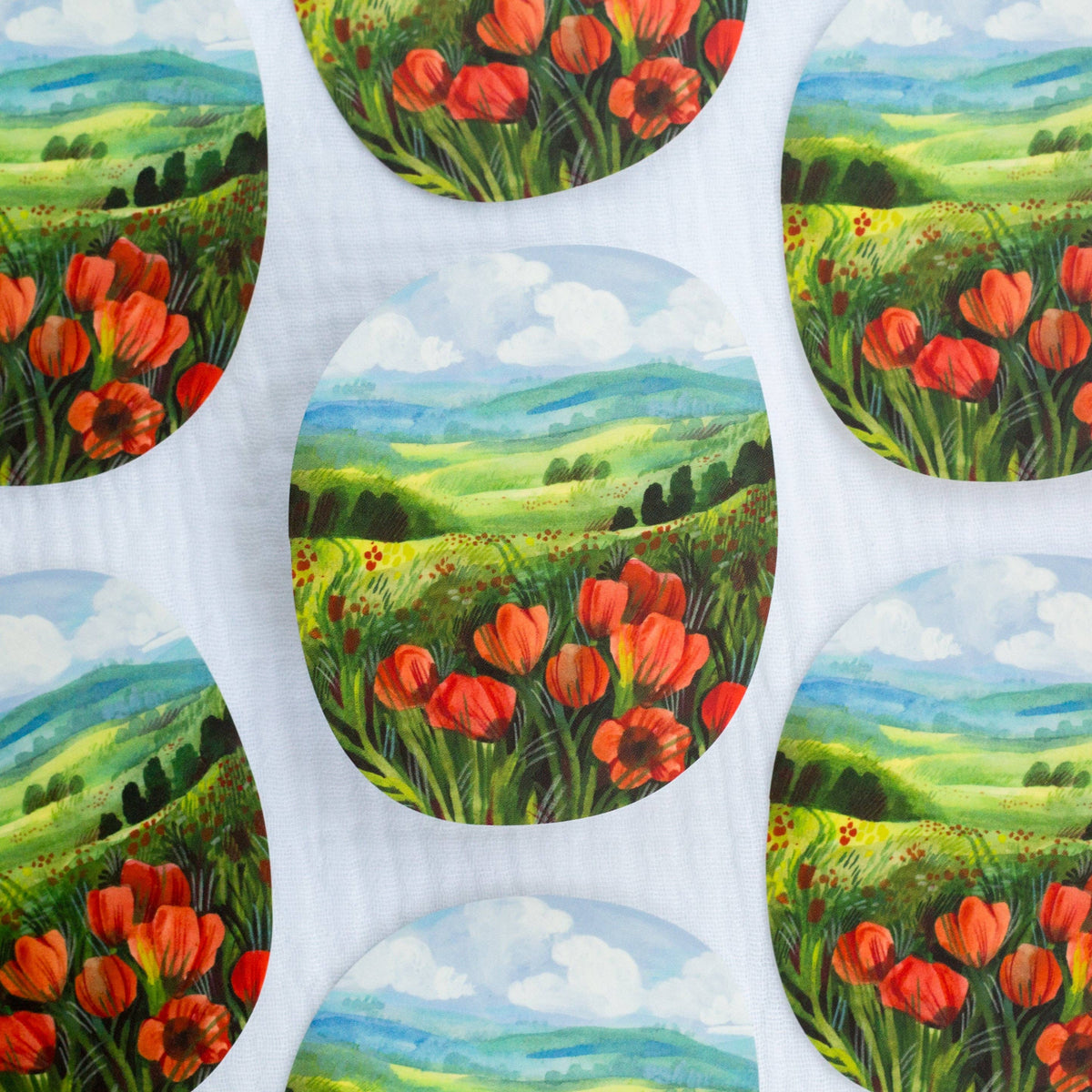 Poppy Meadow Vinyl Sticker