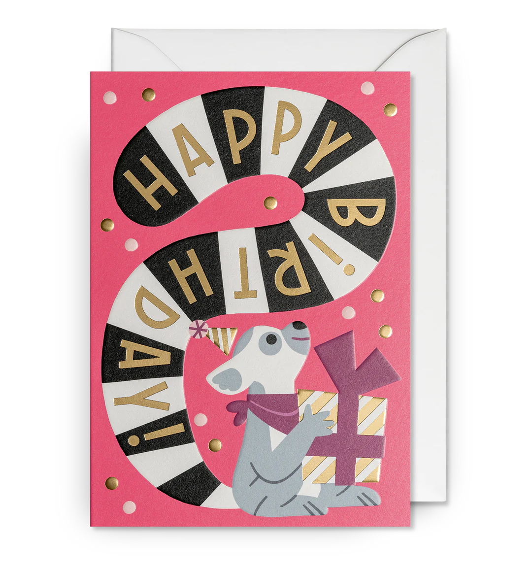 Lemur Party Hat Birthday Card