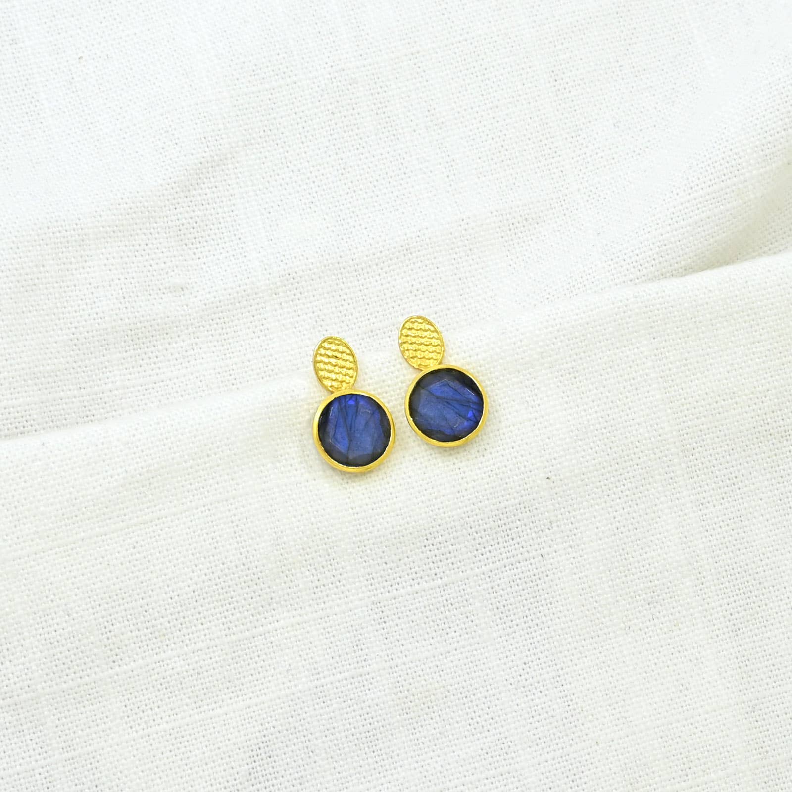 Marika Stud Earrings - Labradorite