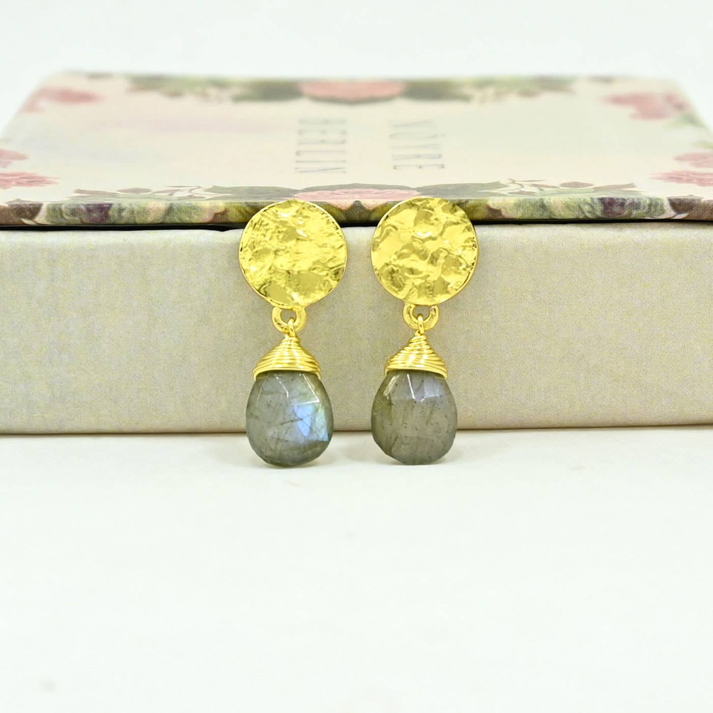 Abigail Earring Gold Plated - Labradorite