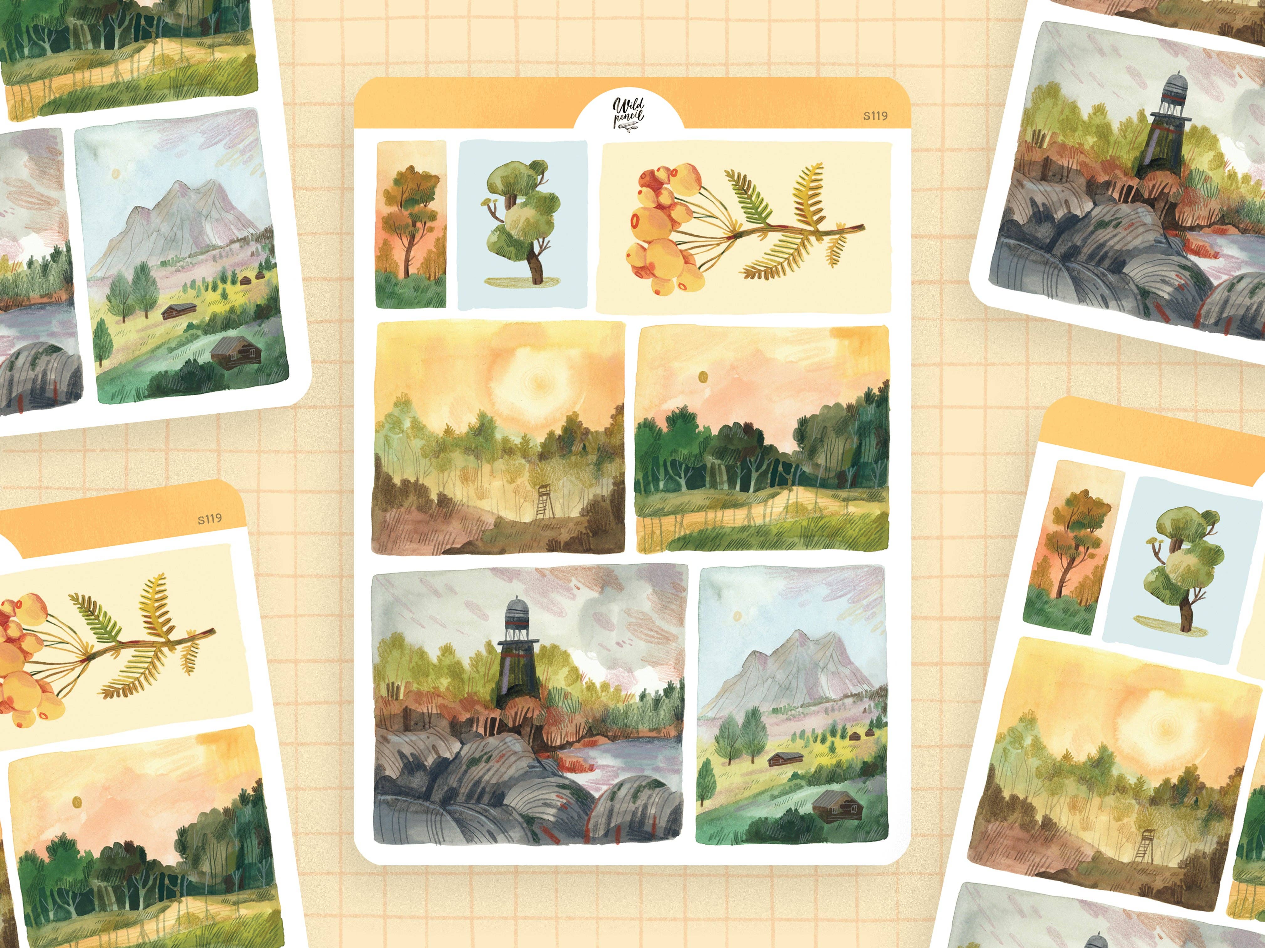 Morning Landscapes Sticker Sheets