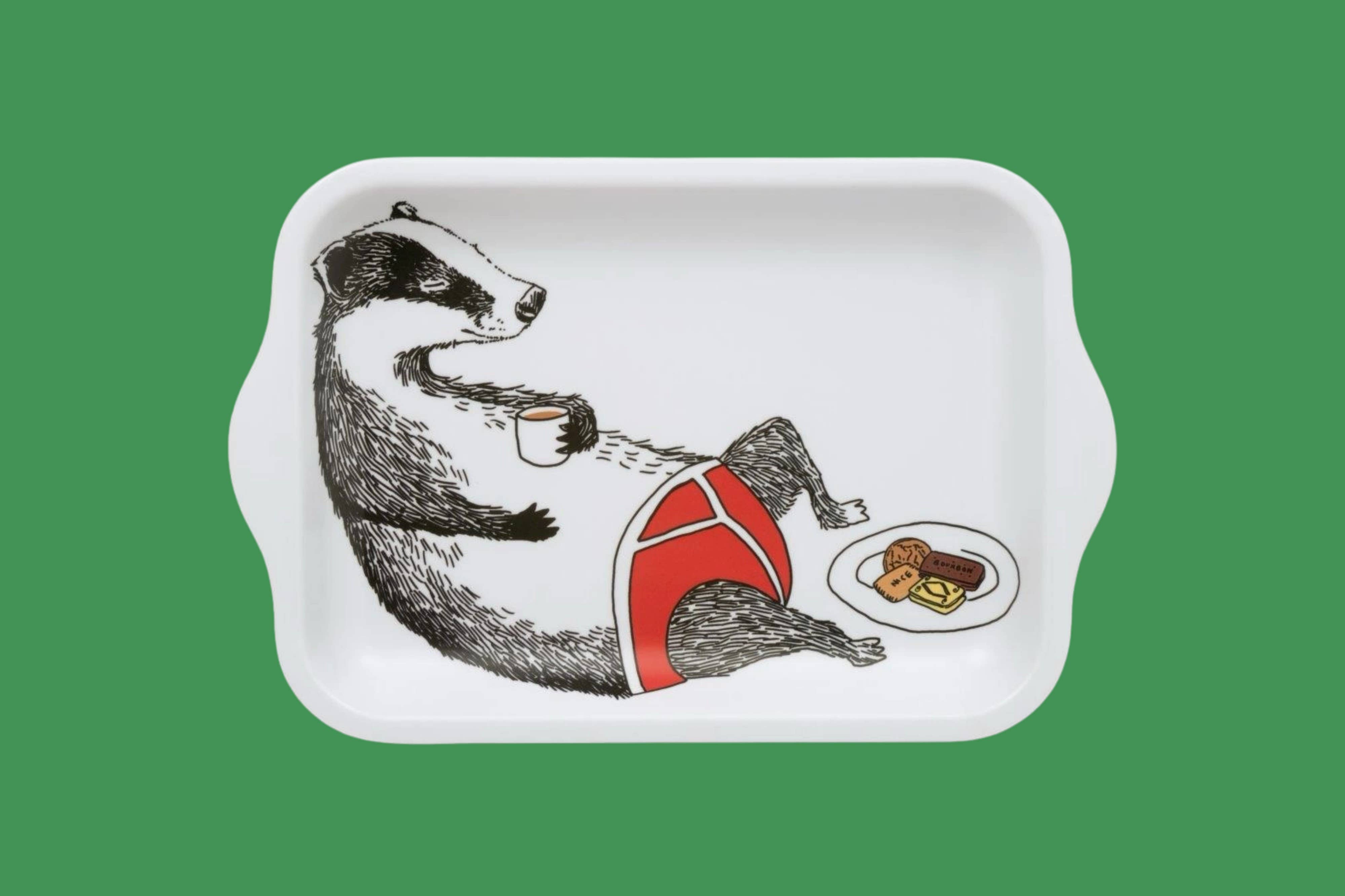 Biscuit Badger Small Melamine Tray