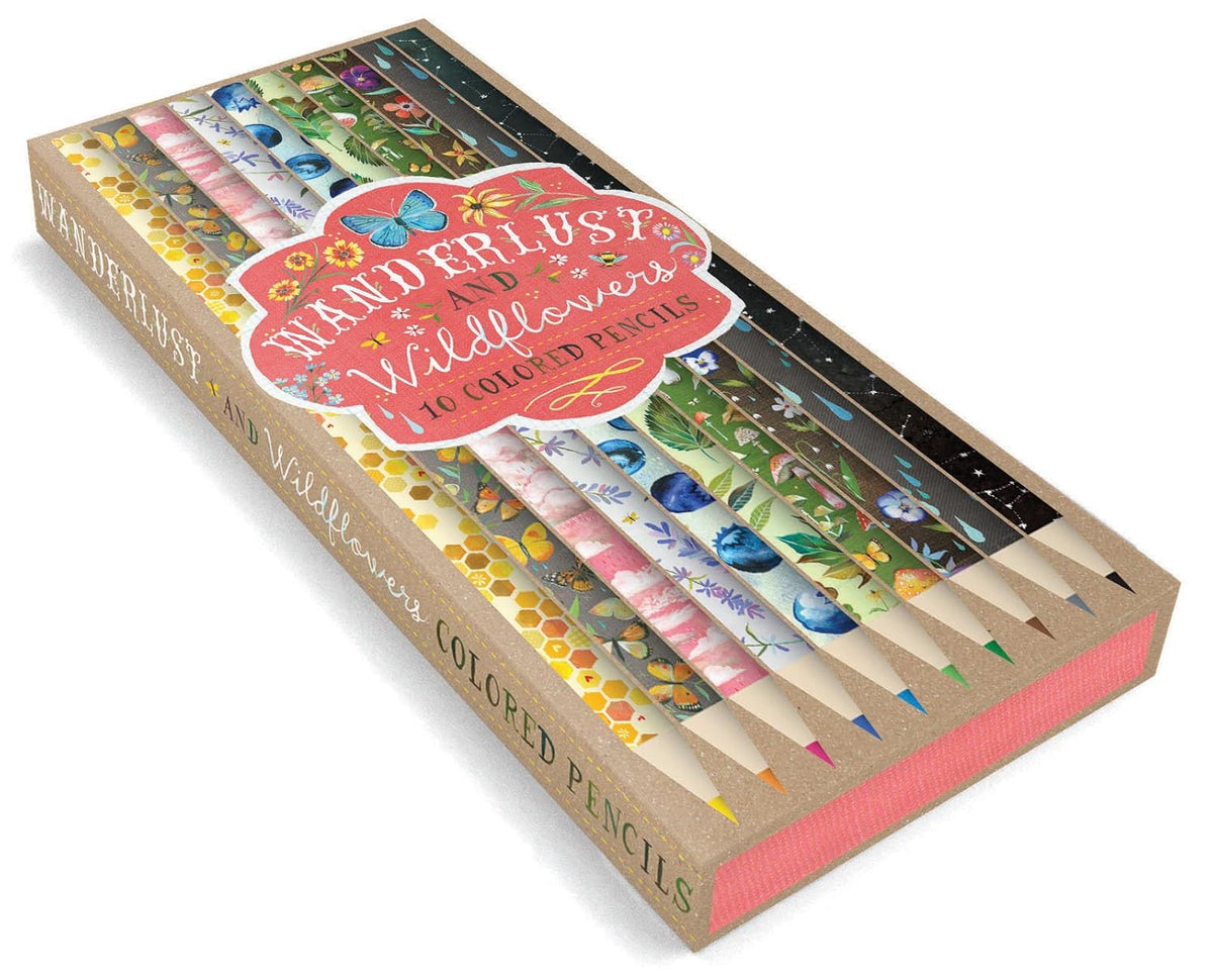 Wanderlust & Wildflowers : 10 Coloured Pencils