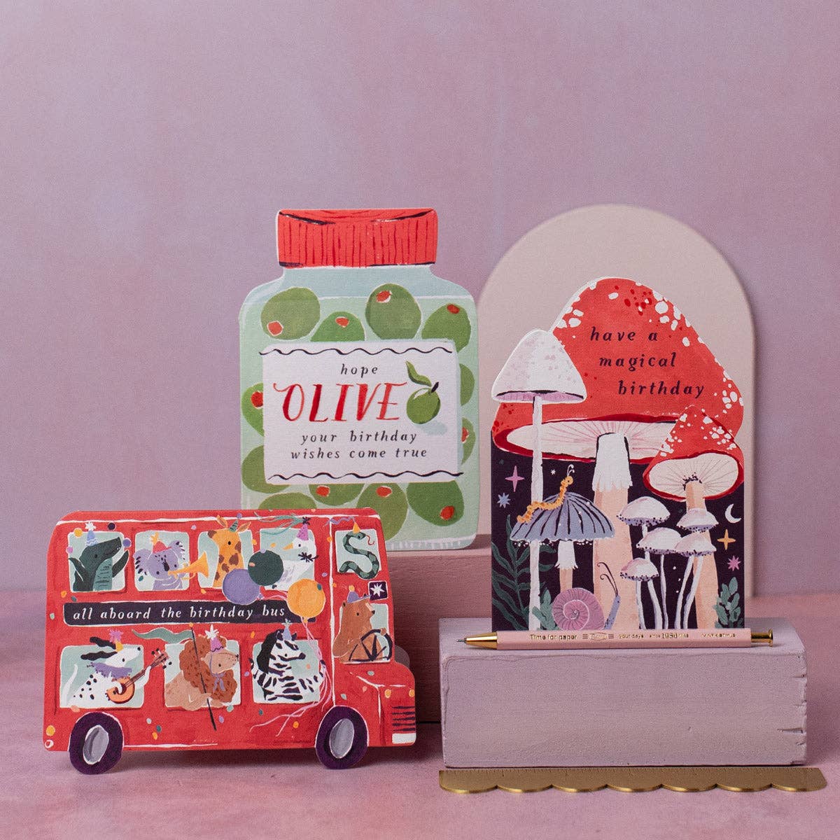 Party Bus Die-Cut Birthday Card