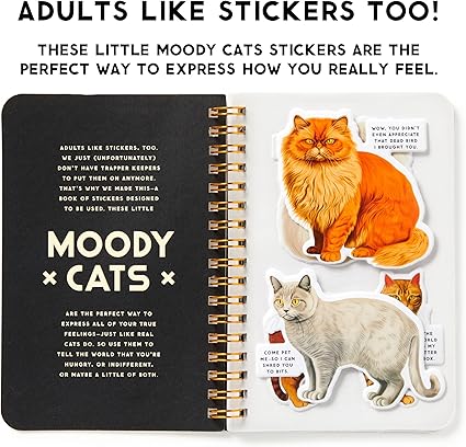 Moody Cats Sticker Book