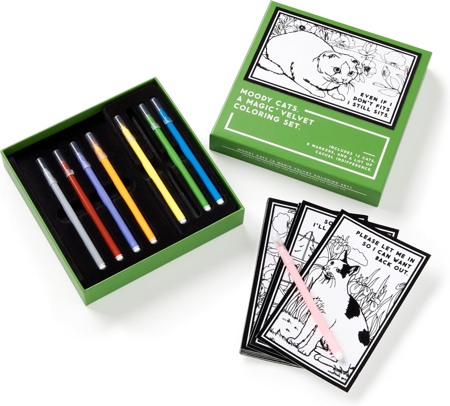 Moody Cats Magic Velvet Coloring Set
