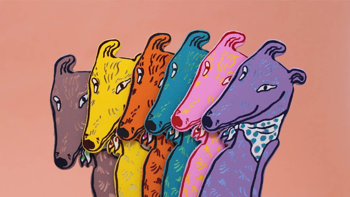 Dog Tails Bookmark - Yellow