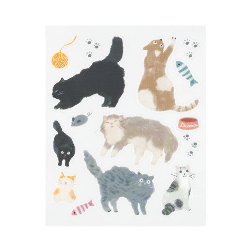 Midori Cats Glossy Transfer Sticker