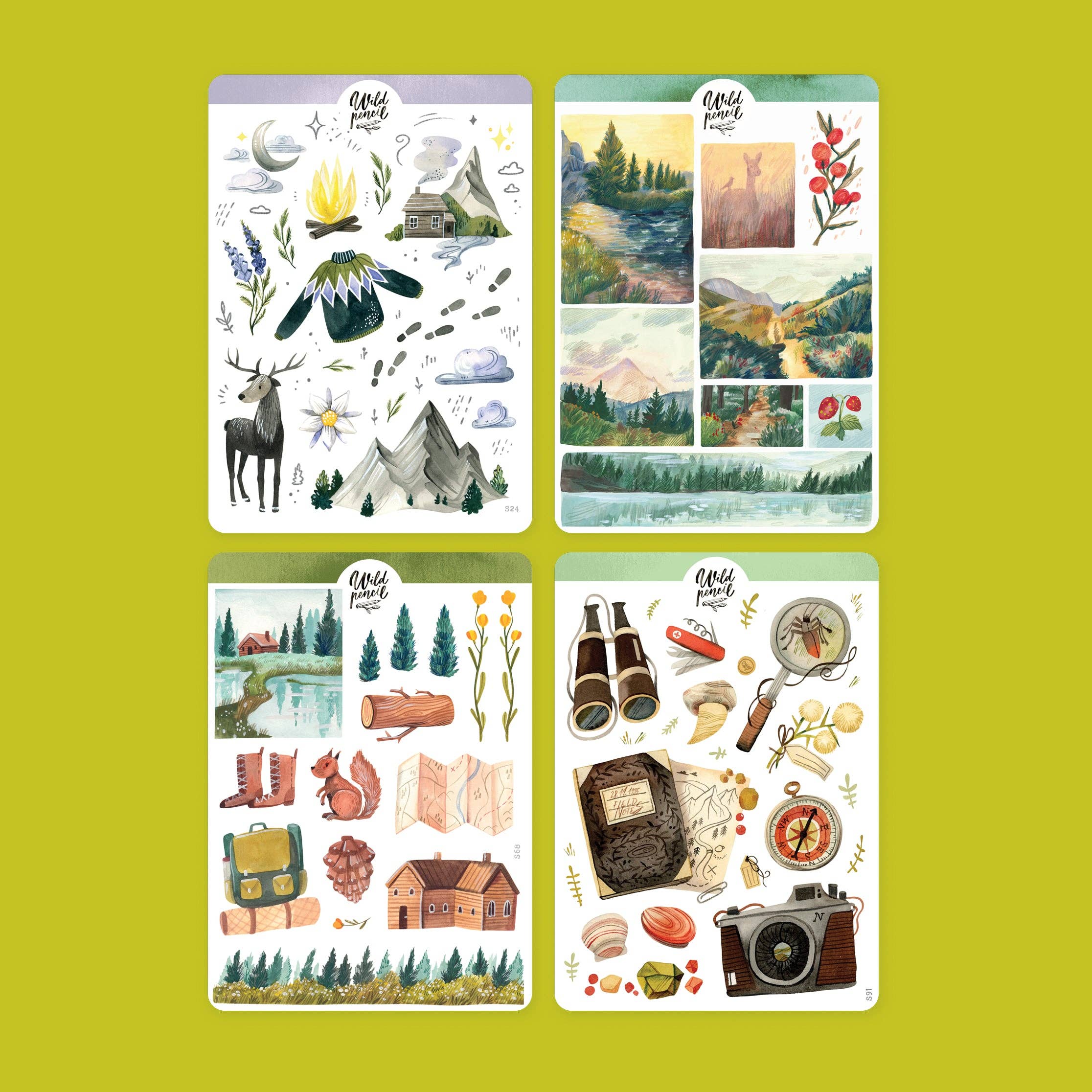 Hiking Trip Sticker Sheet Bundle