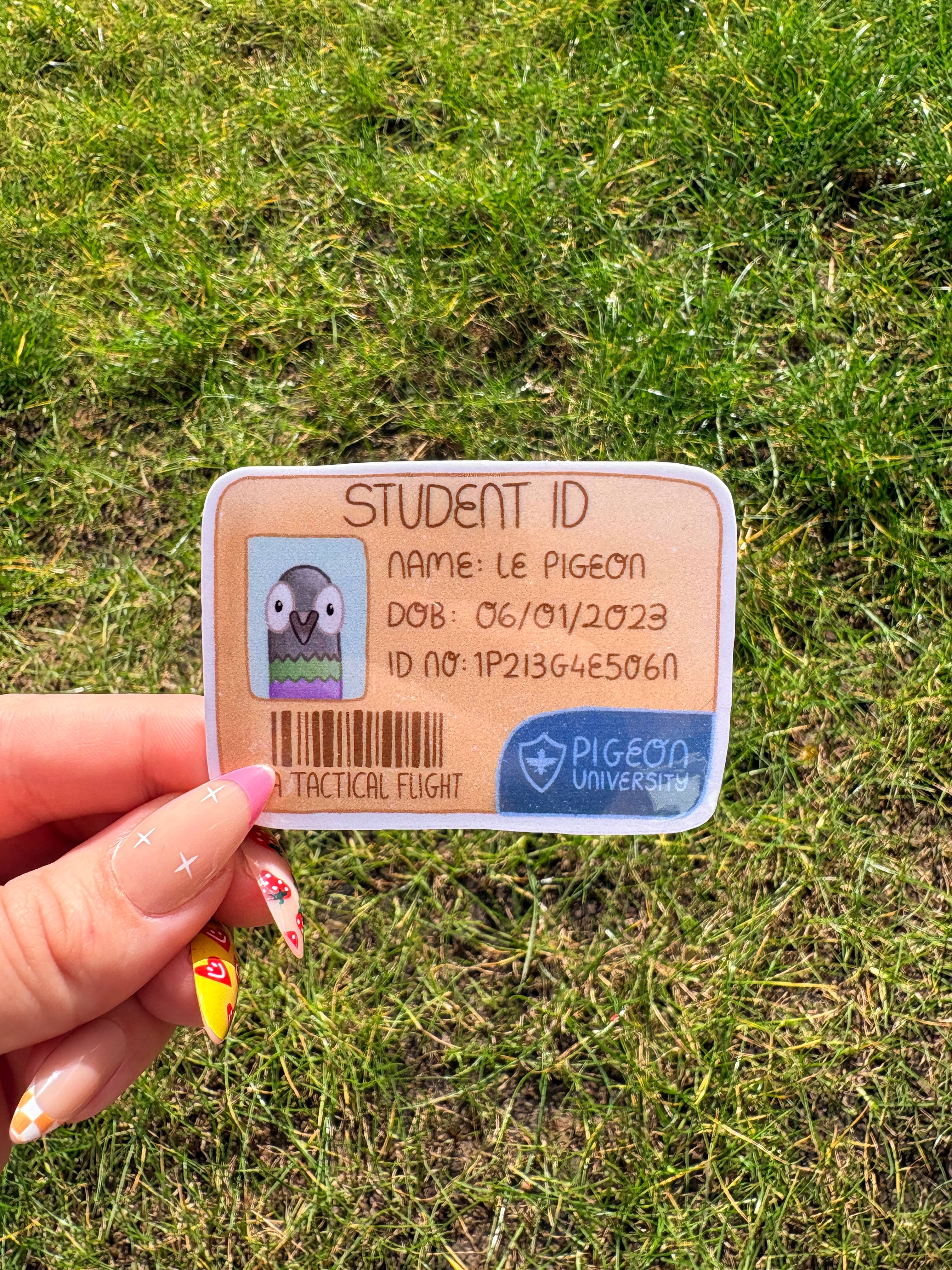 Pigeon ID Waterproof Sticker