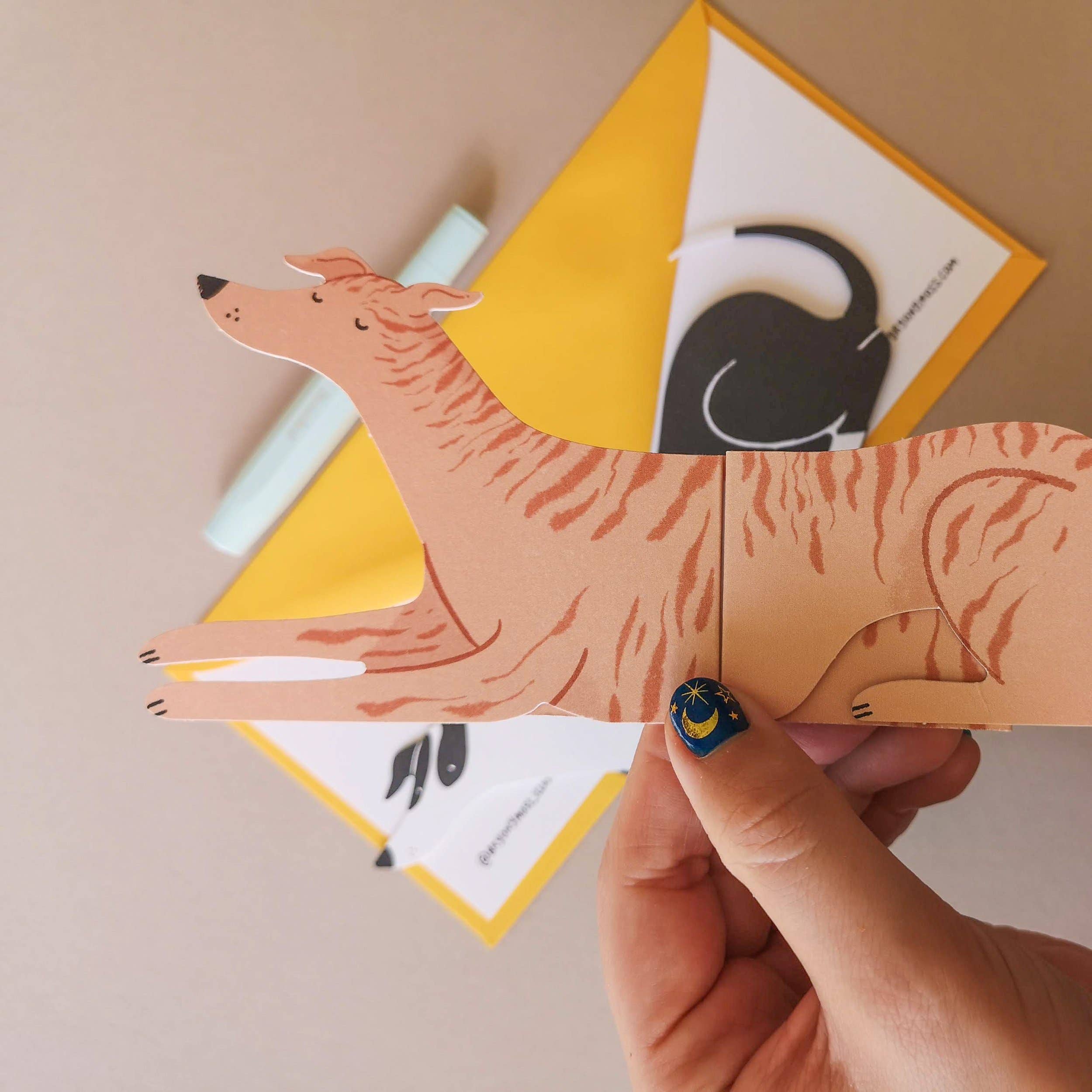 Tigger Long Doggo Shaped Extendable Card