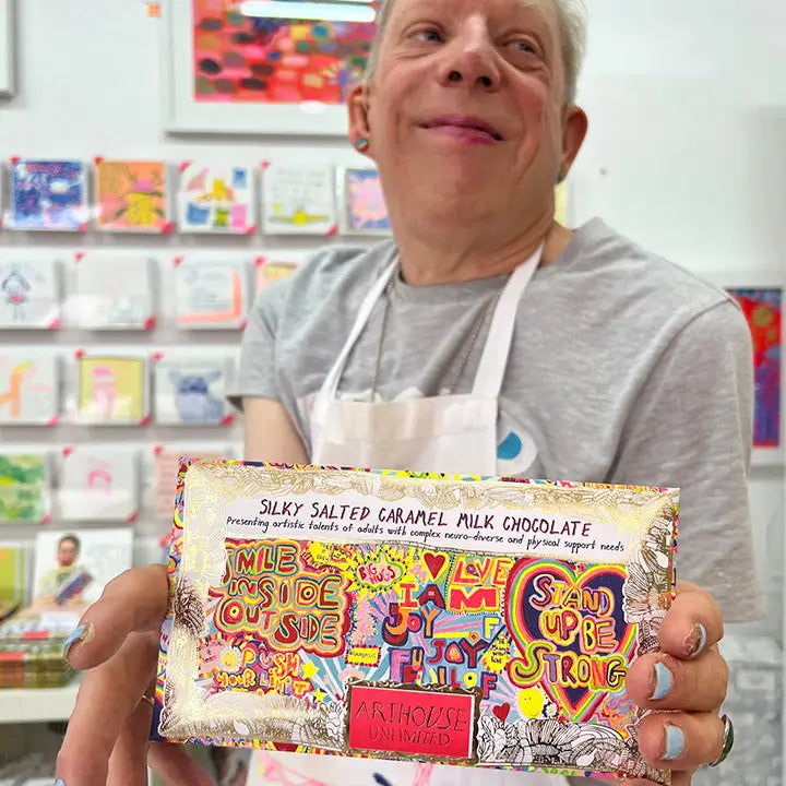 Full Of Joy Silky Milk Chocolate Salted Caramel Chocolate Bar