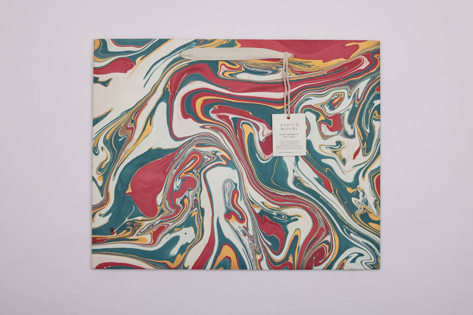 Hand Marbled Gift Bags (Large) - Christmas Splendour