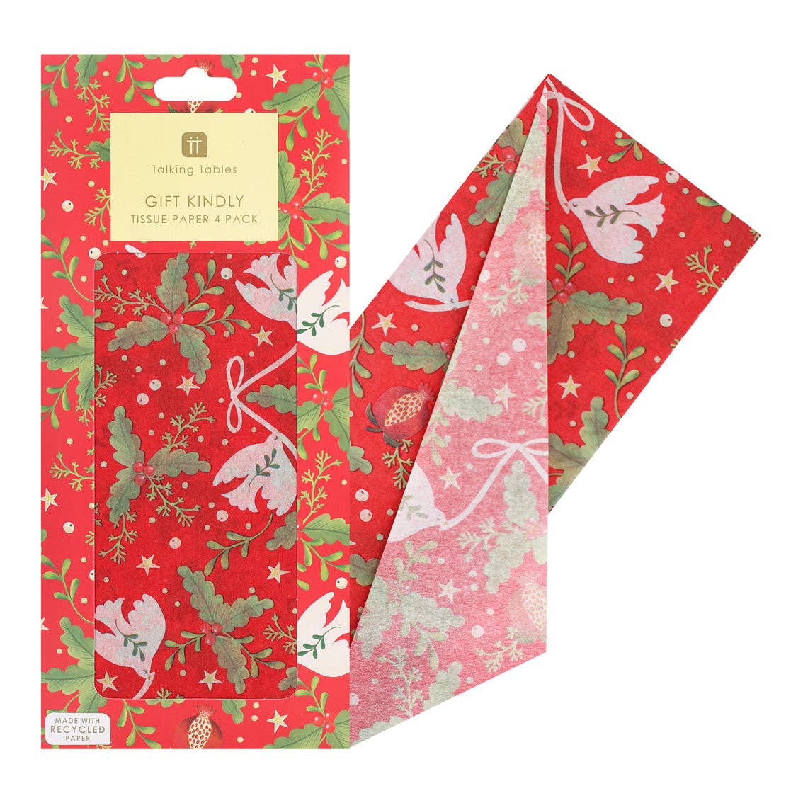 Folklore Red Christmas Tissue Paper