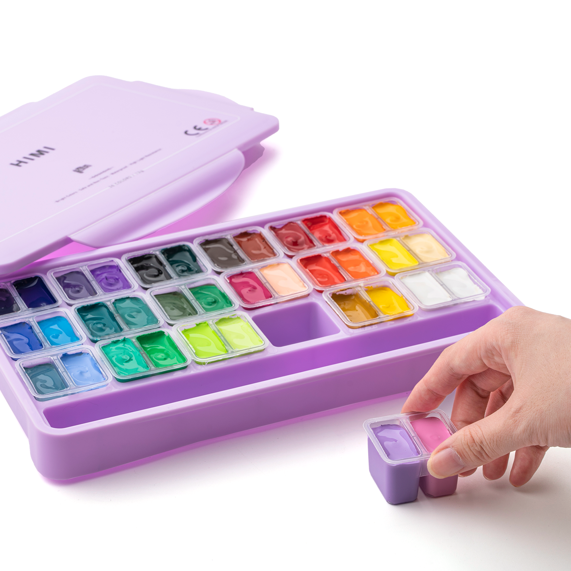 Twin Cup Gouache Paint Set (36 Colours)