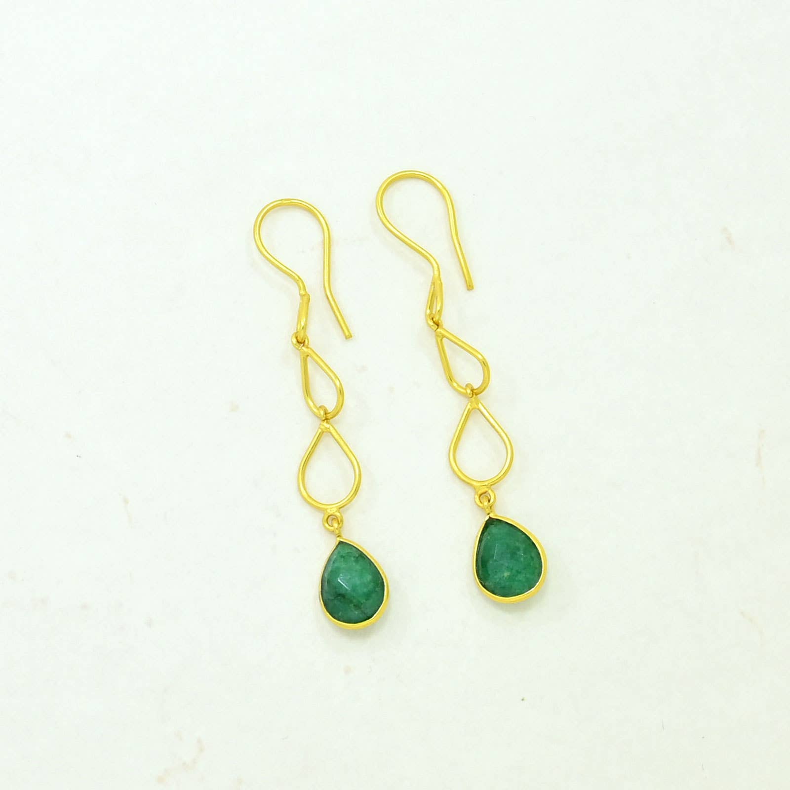 Cecily Hook Earring - Green Sillimanite