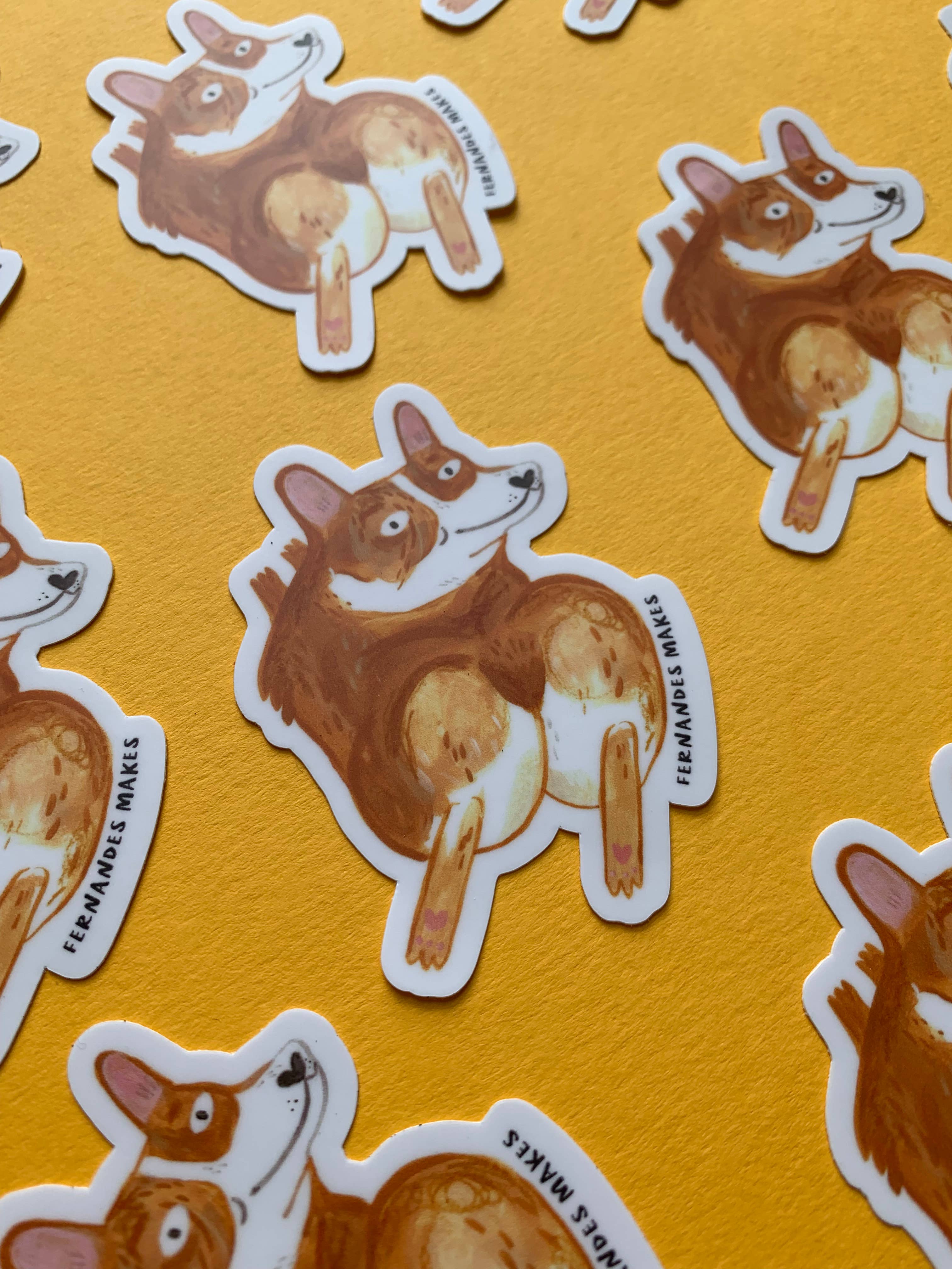 Playful Queens Corgi Dog Vinyl Sticker
