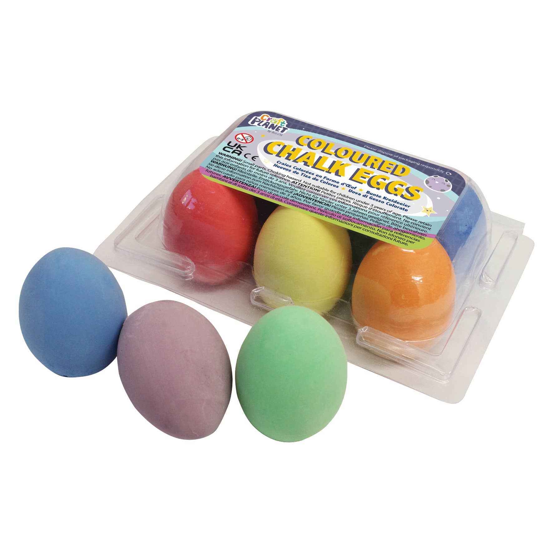 Craft Planet Coloured Chalk Eggs